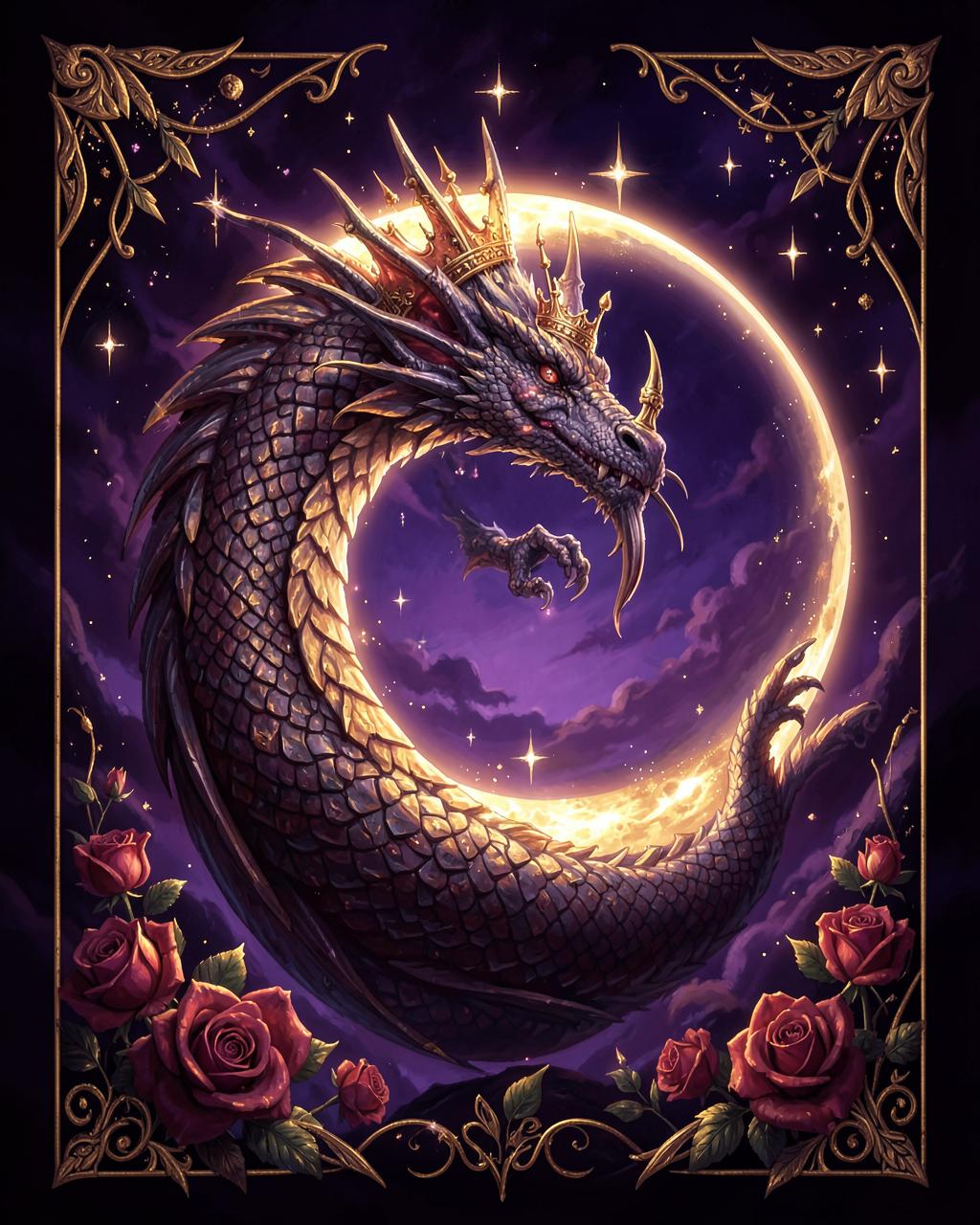 The Crowned Dragon — Wall Art — Fairies & Fantasy by KT Starling